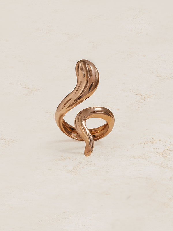 Snake Ring in Bronze