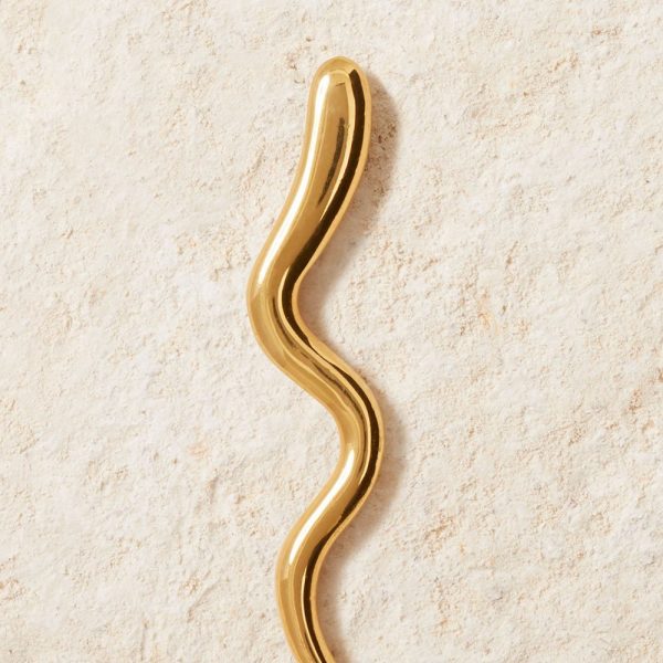 Snake Earrings in Plated Gold