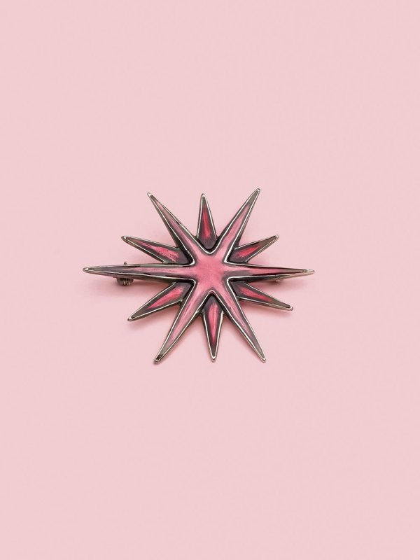 Astri Brooch in Pink and Cherry