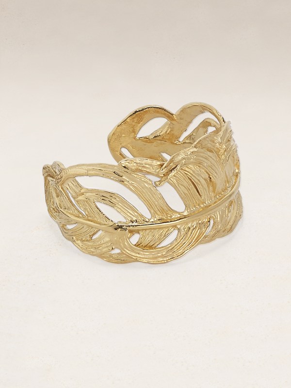 Feather Cuff Plated in Gold