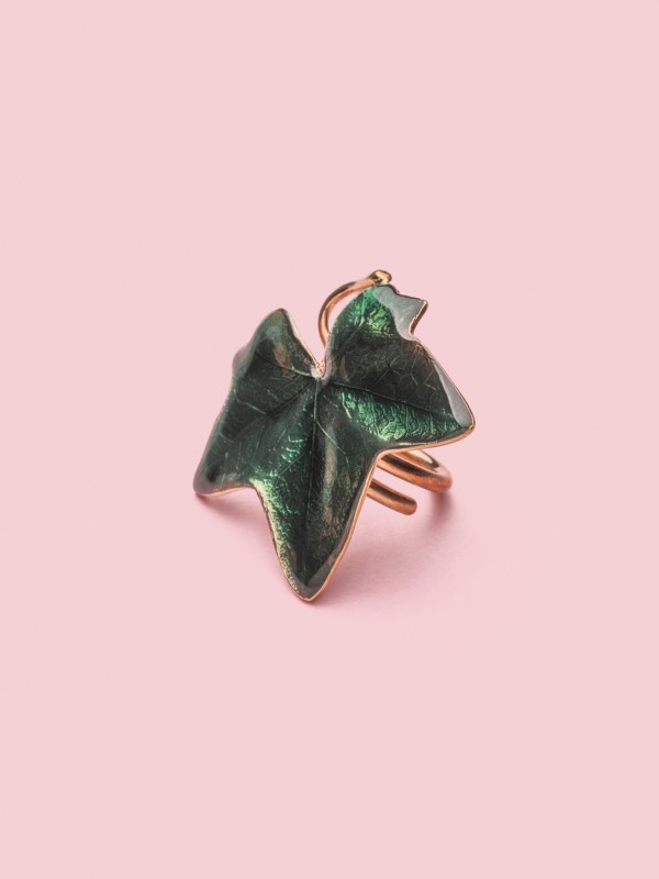Edera Ring in Bronze and Forest Green