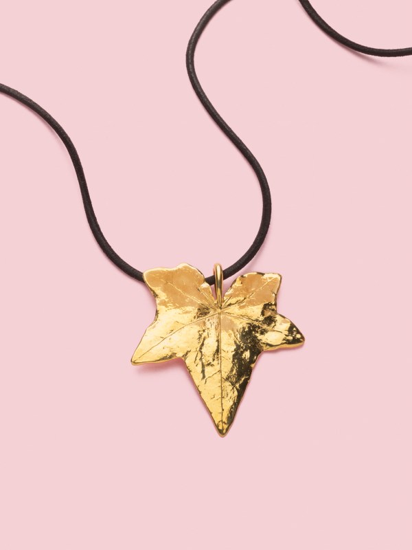 Edera Pendant Necklace in Brass Gold Plated