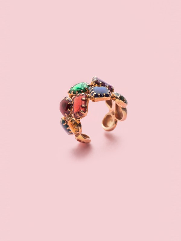 Rainbow Double Ring in Bronze and Multicolour