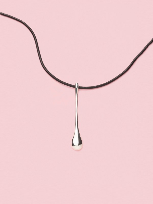 Gocce Pendant Necklace in Silver M