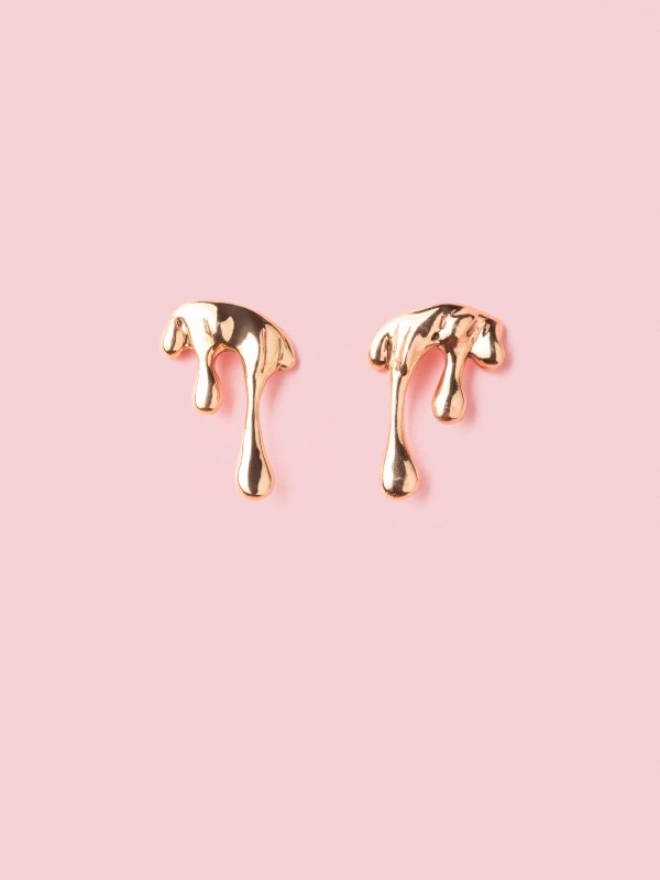 Gocce Pin Earrings in Bronze