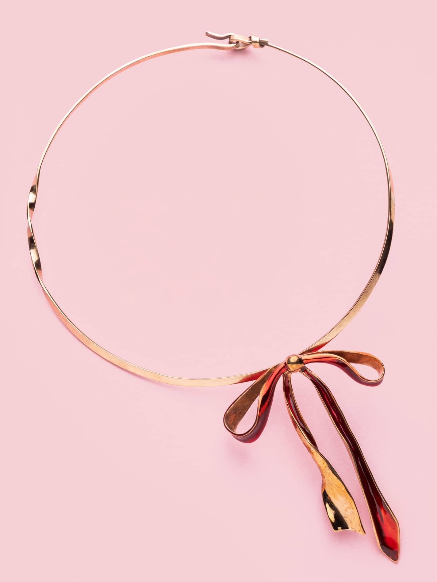 Fiocco Necklace in Bronze and Cherry