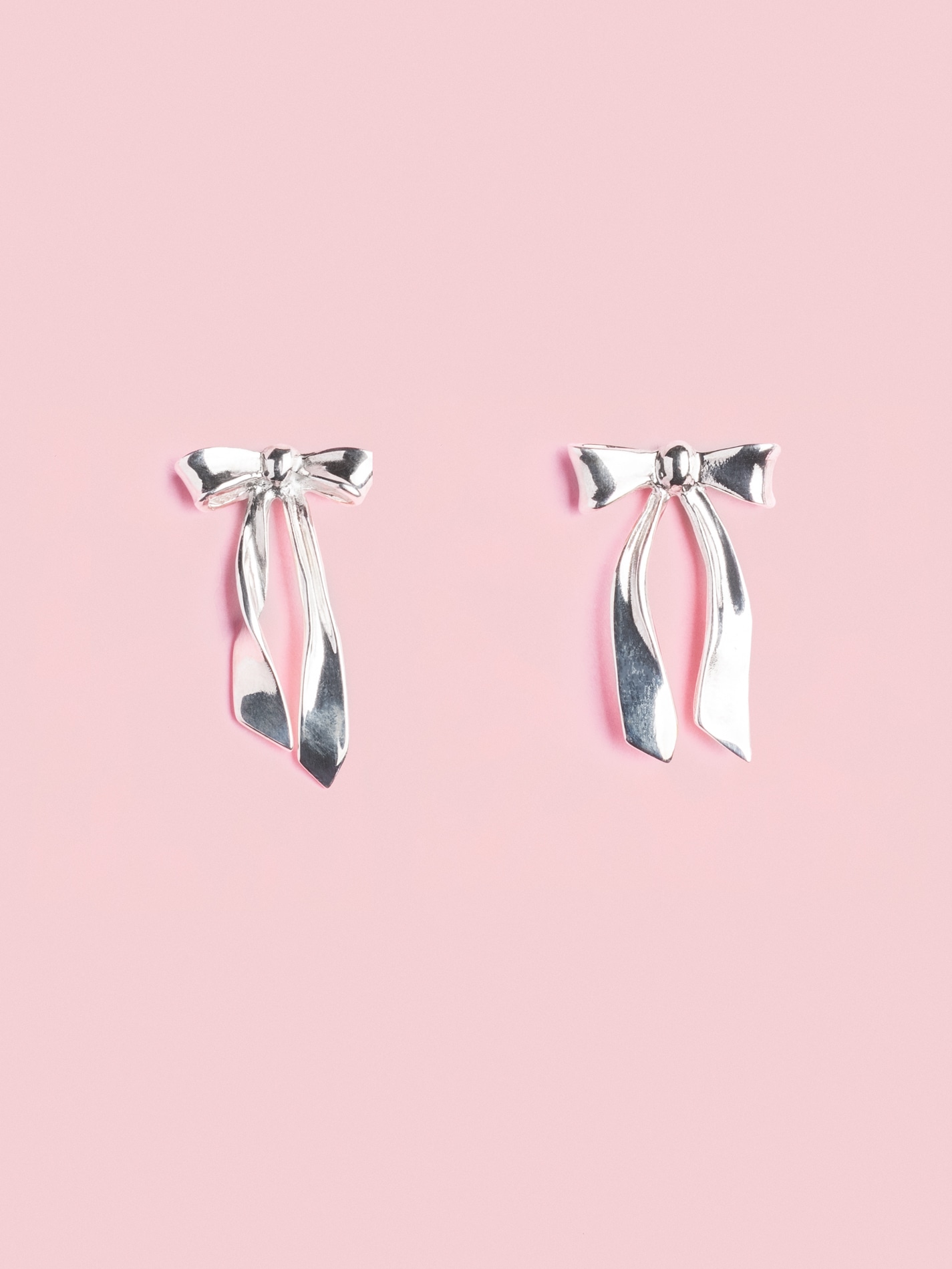 Fiocco Pin Earrings in Silver S