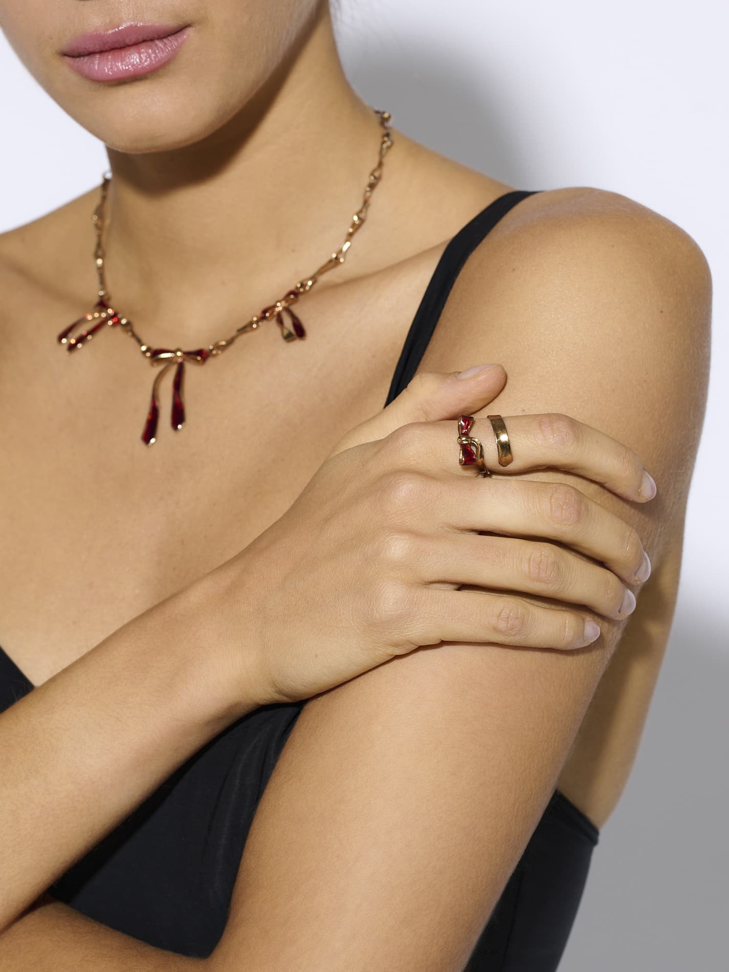 Fiocco Ring in Bronze and Cherry S