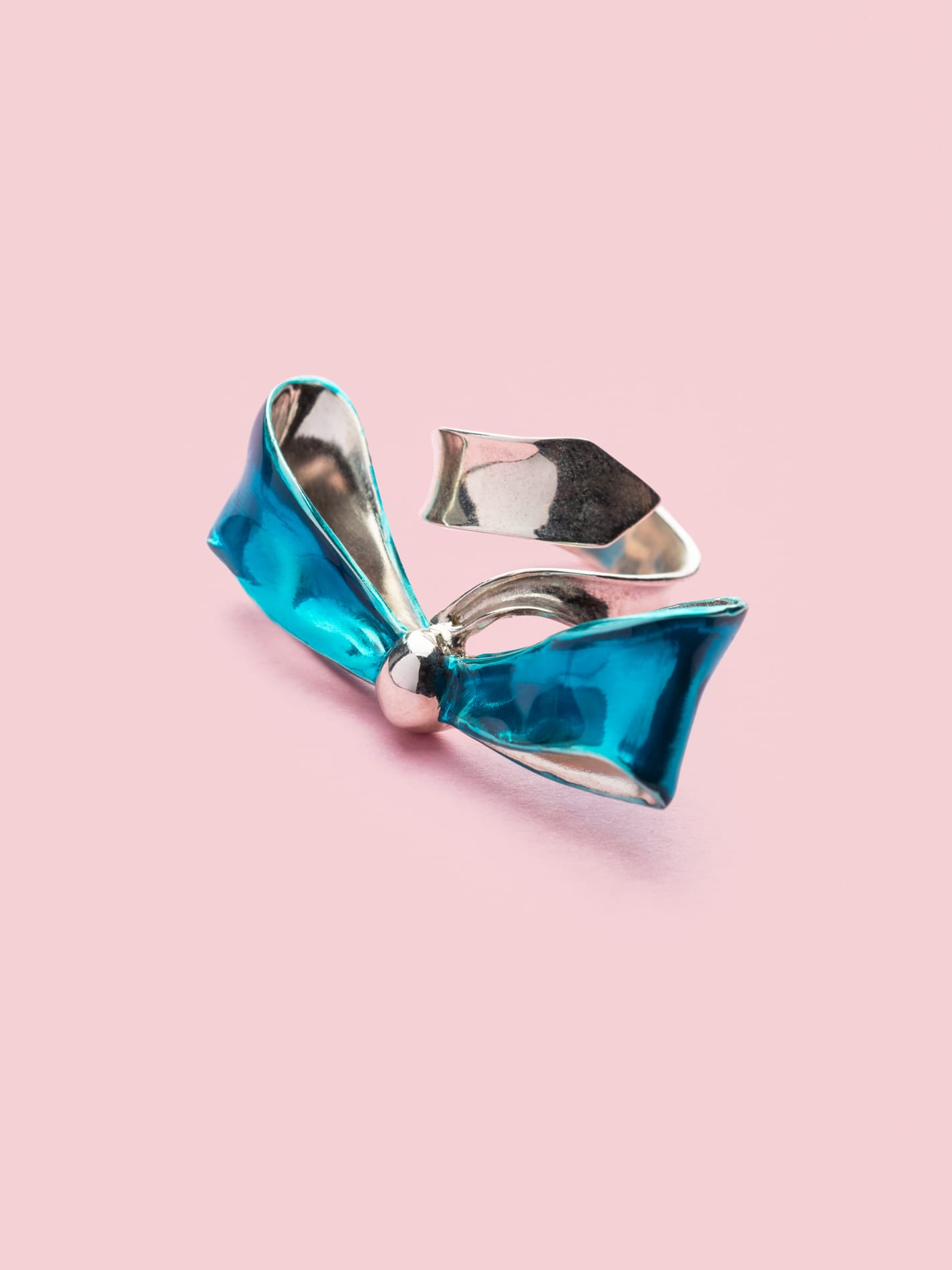 Fiocco Ring in Silver Mediterranean Blue L