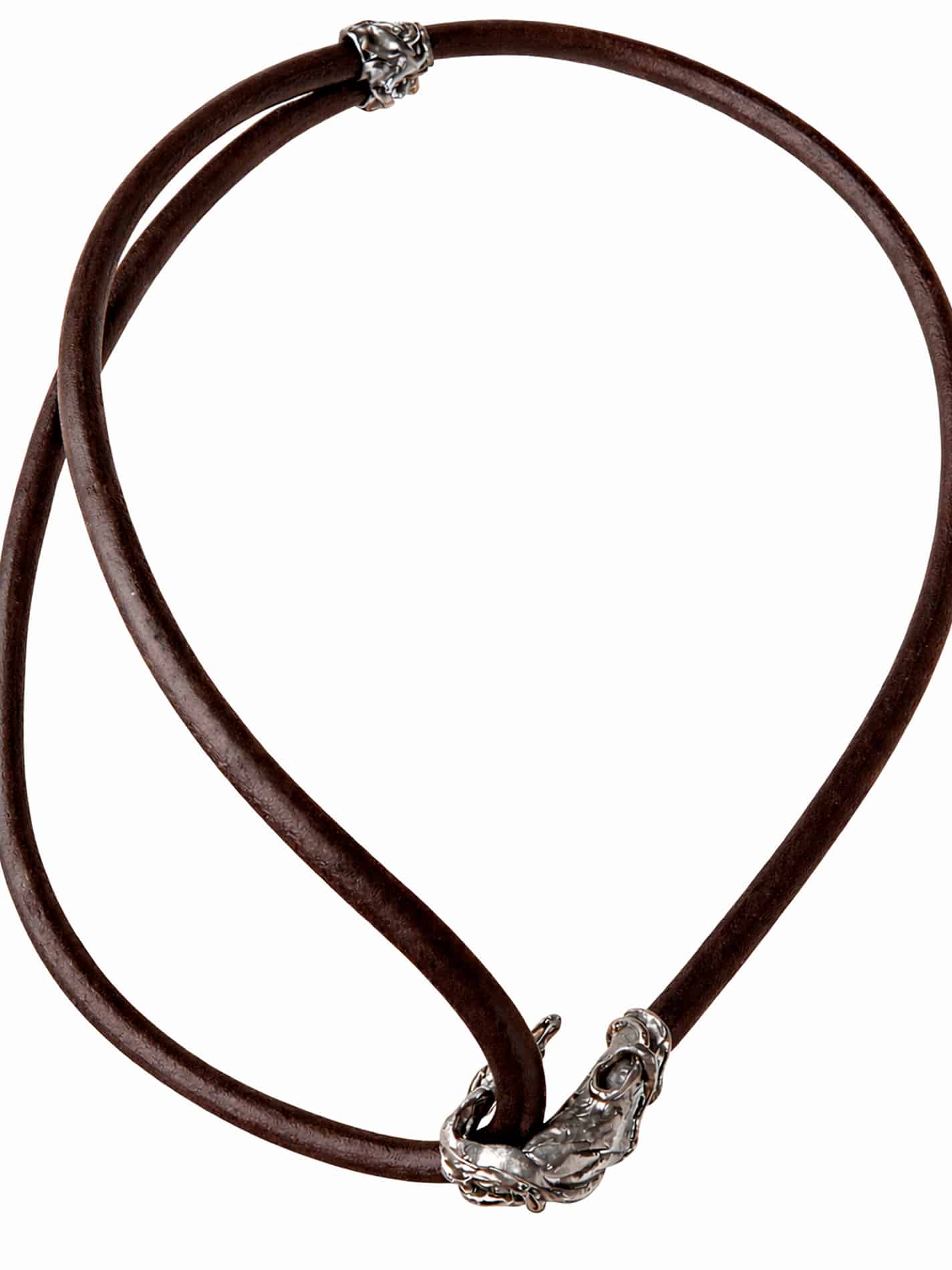 T-Big Hook Belt in Oxidized Silver