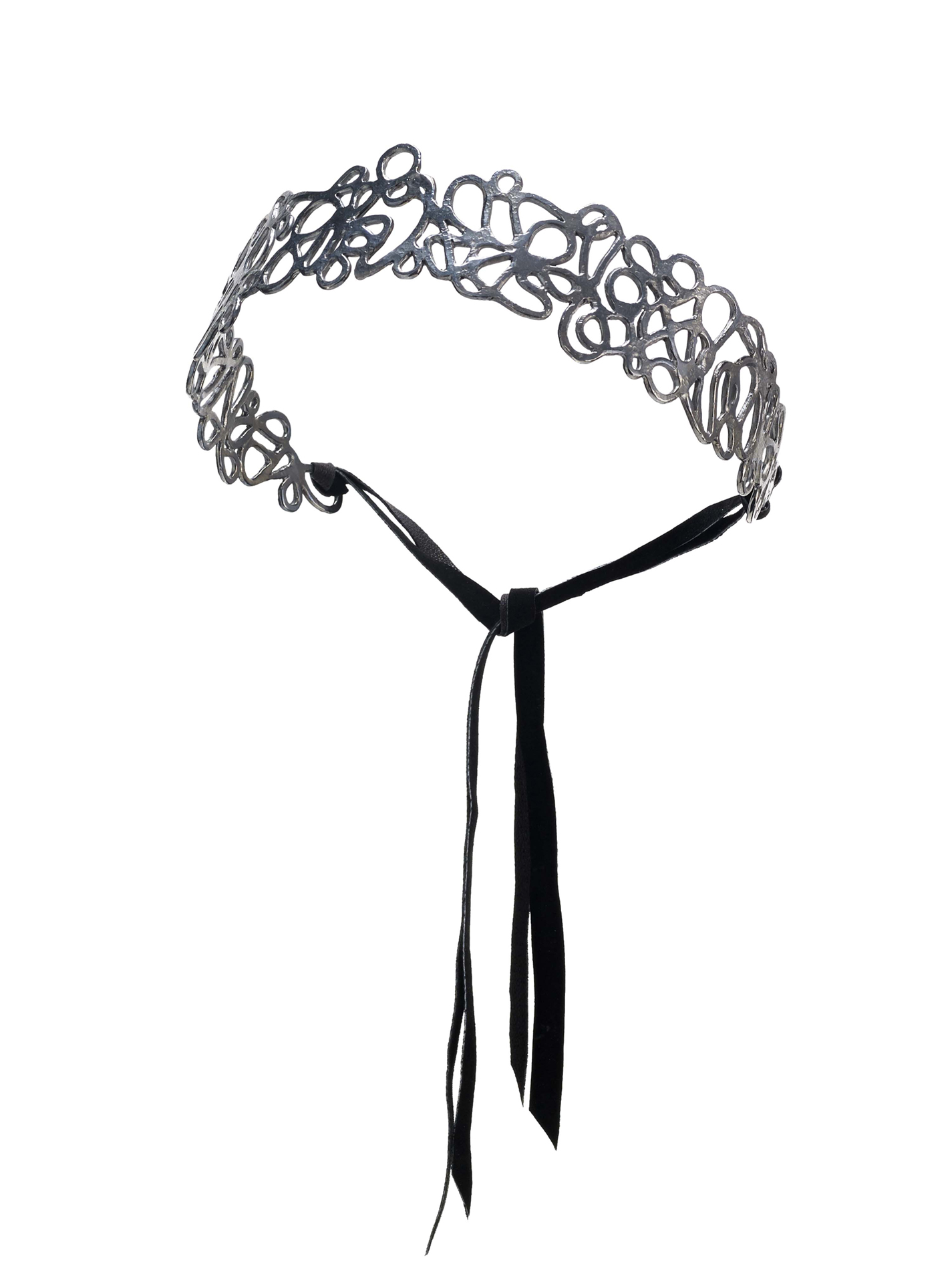Bramble Headpiece Plated in Oxidized Silver