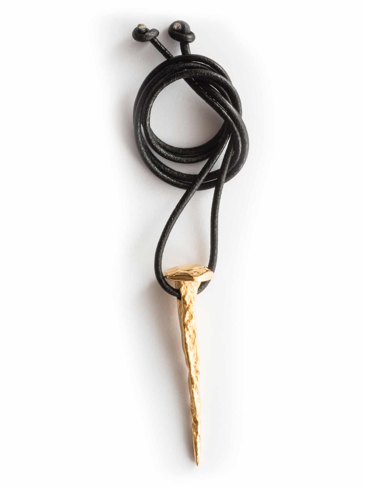 Nail Pendant Plated in Gold