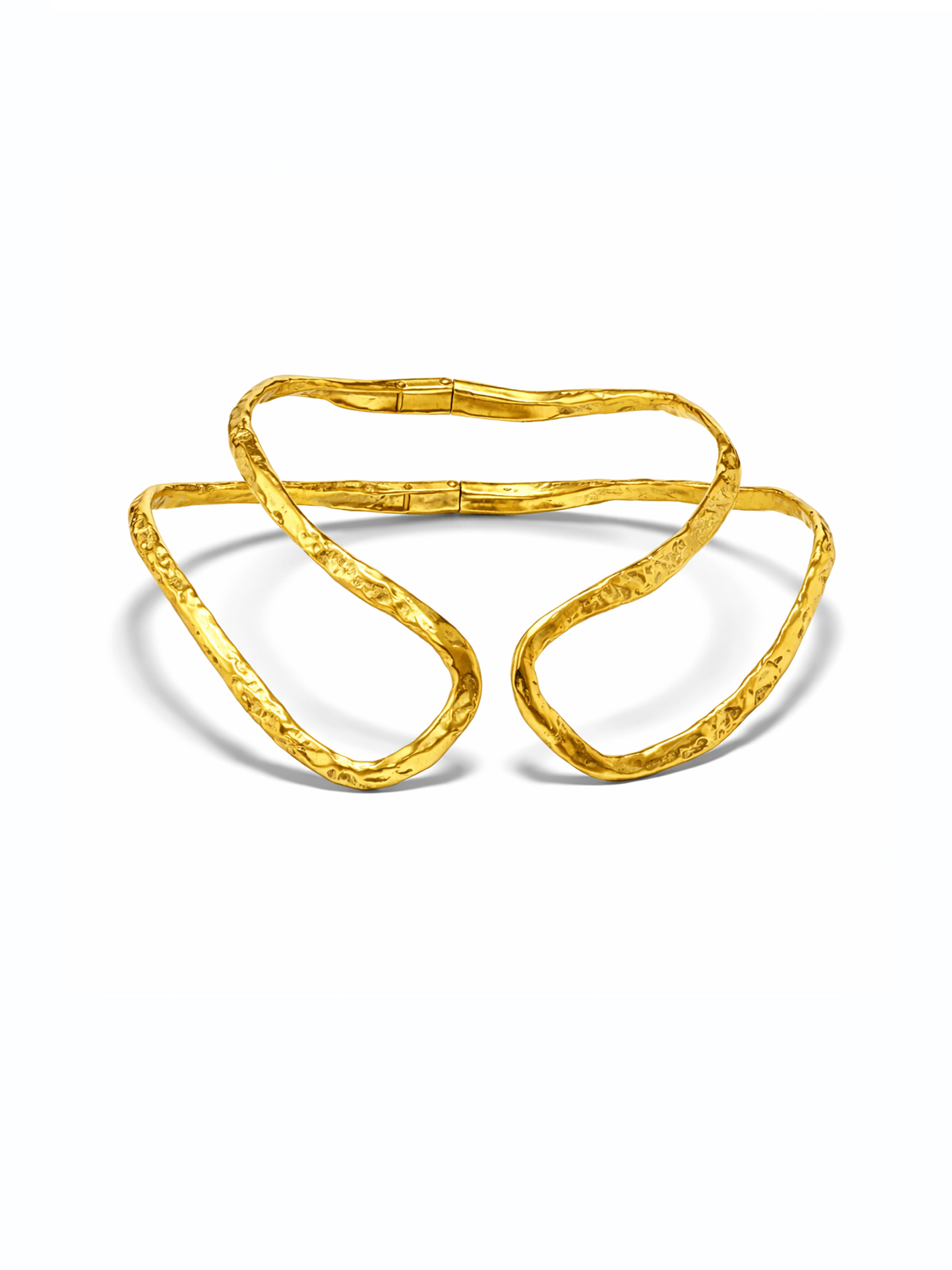 U Collar Necklace Plated in Gold - S