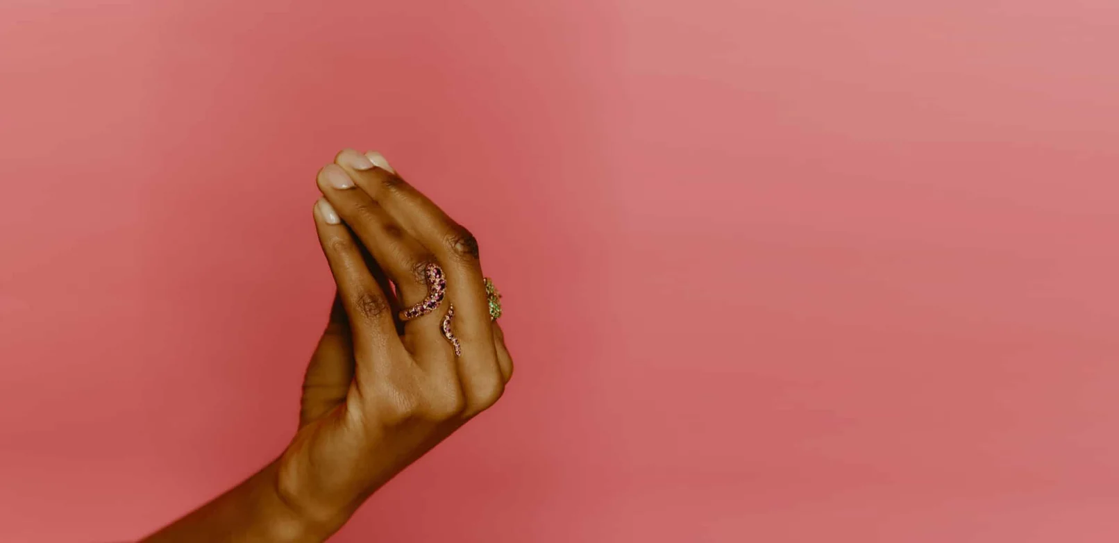 Mini Hoop Earrings in White Gold with Rubies